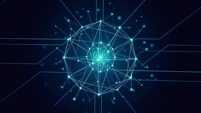 AI Background. Abstract AI Neural Network Background. 