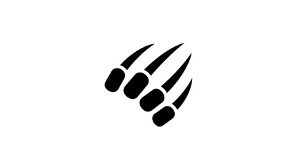 Obraz premium Black bear claw marks print paw.