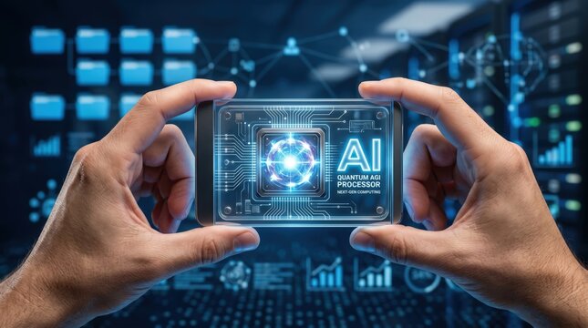 Exploring quantum ai processors technology lab digital innovation futuristic environment