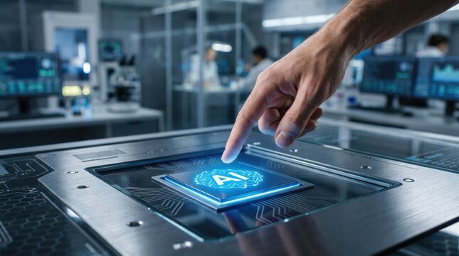 Digital innovation showcase aai gen technology laboratory interactive display modern environment