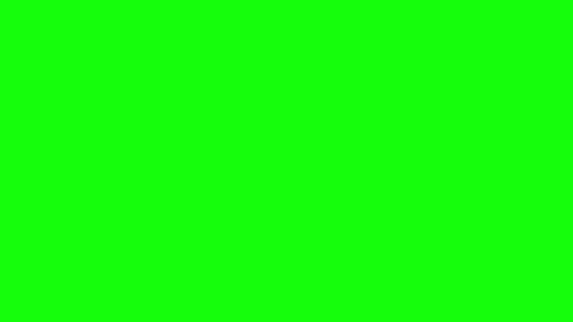 Animated hand drawn arrow pointers and direction indicators on a bright green screen background
