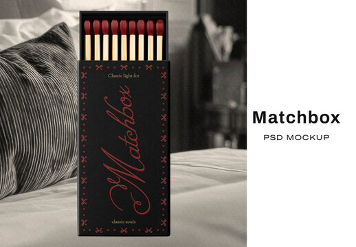 Elegant Matchbox PSD Mockup Design