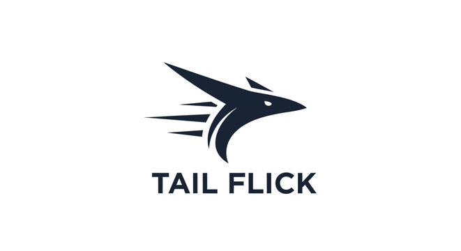 Black Bird Logo With Tail Flick.