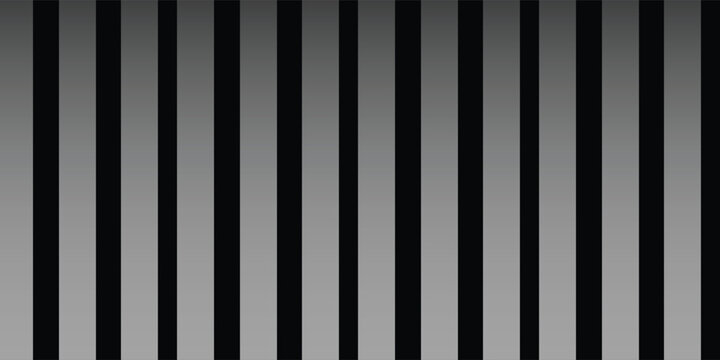 Close up vertical black metal bars pattern.