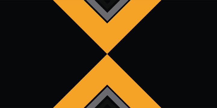 Symmetrical Orange X Geometric Abstract Pattern.