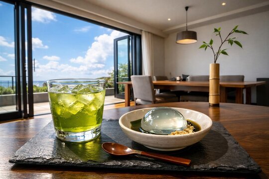 夏の涼しい信玄餅