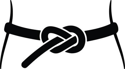 Silhouette vector stylized rope knot tied securely concept art design © Golshan Ara Monny