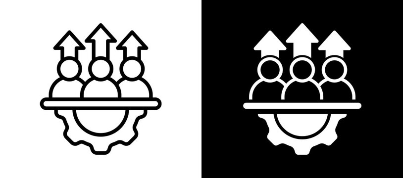 Capability Building whiteblack icon