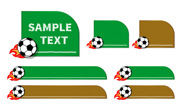 Caption base with a soccer ball icon