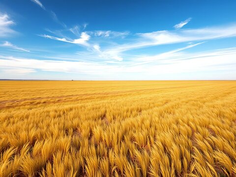 Vast open plain under a wide sky, grassland, freedom, endless horizon, natural expanse, remote, wide,  travel,  sky