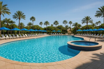Fototapeta premium Tropical resort pool paradise.