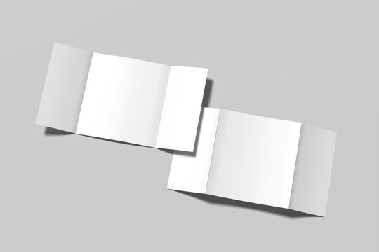 Gate Fold Brochure Blank Mockup