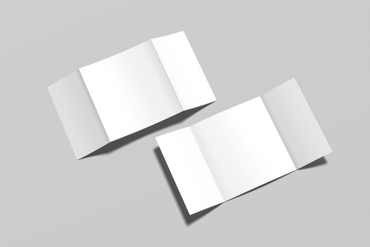 Gate Fold Brochure Blank Mockup