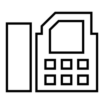 Telephone icon vector. Office telephone Illustration sign. Landline telephone symbol. Call logo.