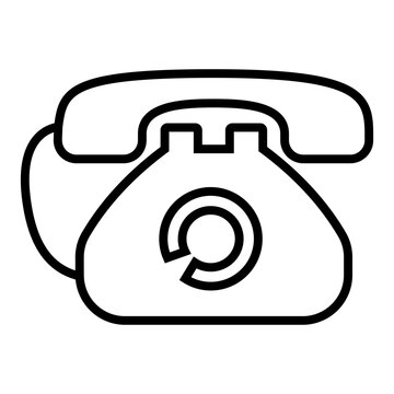 Telephone icon vector. Office telephone Illustration sign. Landline telephone symbol. Call logo.