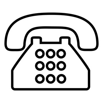 Telephone icon vector. Office telephone Illustration sign. Landline telephone symbol. Call logo.