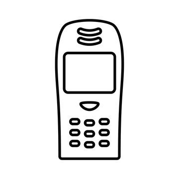 Telephone icon vector. Office telephone Illustration sign. Landline telephone symbol. Call logo.