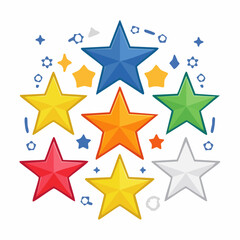 Fototapeta premium Colorful Star Collection
