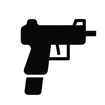 Compact Tactical Gun Icon Design