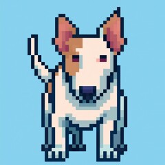 Fototapeta premium Bull Terrier Pixel Art