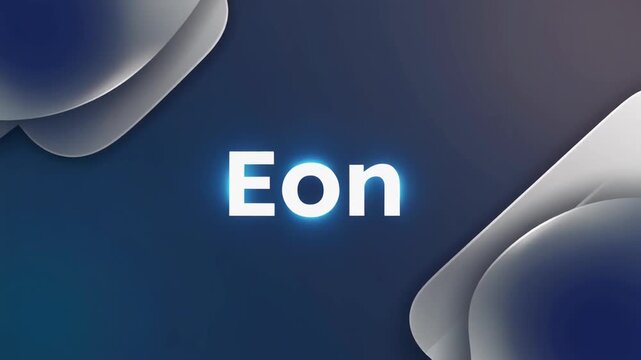 Eon Brand Logo Reveal with Abstract Fluid Blue Background Motion Graphics