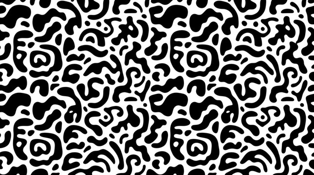 Black and white abstract swirling pattern.