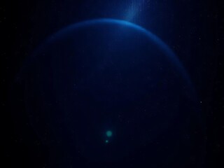 Fototapeta premium Deep indigo expanse dotted with celestial dust, a sliver of moonlight arcs above intricate geometric constellations, abstract, tranquil