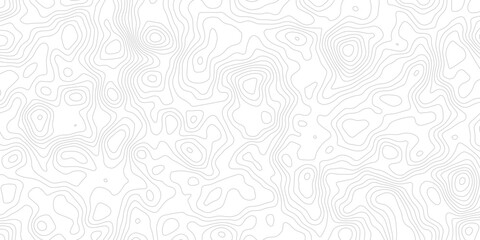 Minimal topographic contour map wallpaper featuring elegant paper line textures and smooth elevation curves inspired by natural mountain landscapes. Modern geographic mountain relief artwork with seam © ALAMA