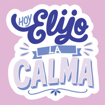 Spanish motivational lettering quote sticker