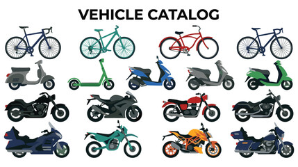 Fototapeta premium Vehicle catalog with diverse types.