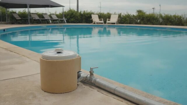 Pool filter. Summer.