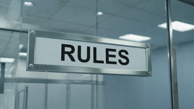 Sign of "rules" in a company.
