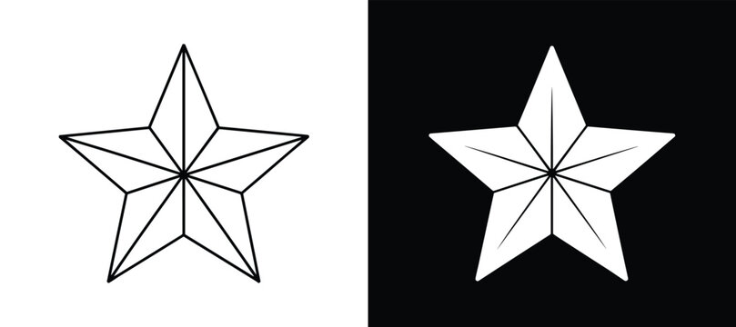 Five Point Star Graphics: A clean and modern design featuring a five-pointed star symbol. graphic element, geometric shape, vector art, abstract design, symmetry.