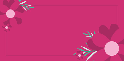 vector pre-made cards or posters in modern abstract style with nature motifs, flowers,leaves Editable vector design, frame for social media post and story, card, cover, wedding invitation © esha