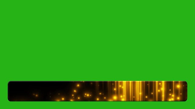 Stylish abstract lower third video template with a background of glowing lines and particles, concept of award ceremonies. Chromakey background. 4K resolution