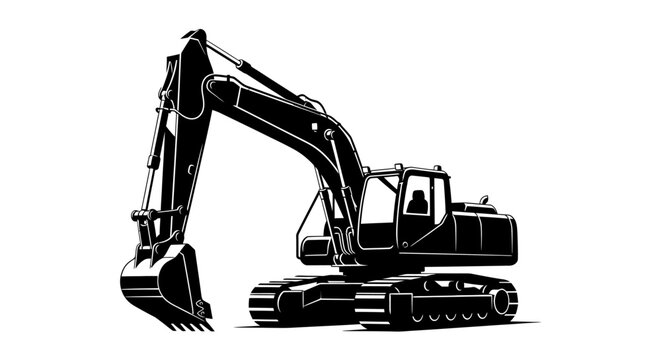 Heavy-duty excavator machine for construction and earthmoving projects.