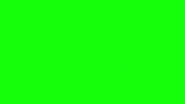 Calendar date change animation from May 1st to May 2nd and 15th on a green screen background.