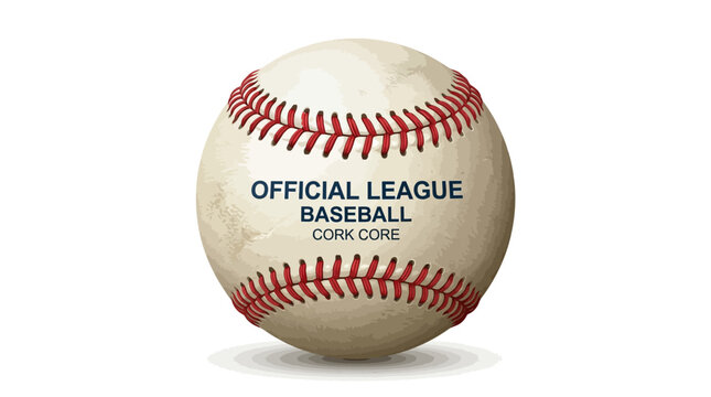 Official league baseball cork core red stitching