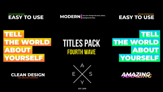 8 animated title sequences	