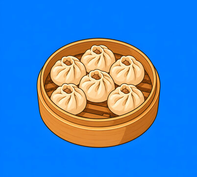 Buuz dumplings traditional Mongolian food
