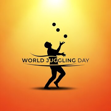 Man juggling balls on world juggling day