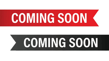 Fototapeta premium Red and black coming soon banners that feature bold white text for effective marketing and promotions