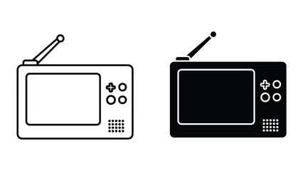 Vector illustration of two handheld game consoles in black and white © SHAHRIYAR RASEL