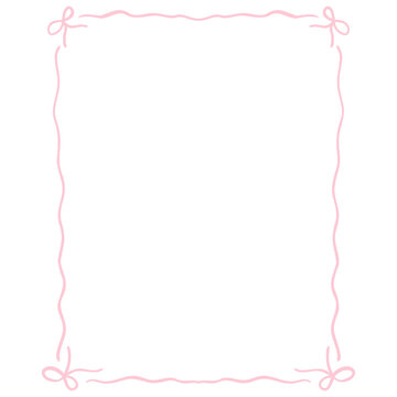 Pink Oval Frame With Bow