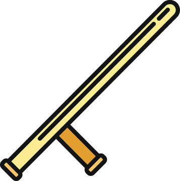 Tonfa baton representing authority, defence, and protection for security forces