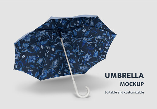 Floral Umbrella Mockup Design PSD