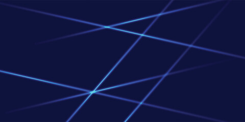 Blue Neon Lines on Dark Blue Background. Glowing lines. Technology, presentations, banners. Vol 4 © Faisol