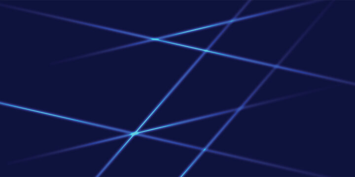 Blue Neon Lines on Dark Blue Background. Glowing lines. Technology, presentations, banners. Vol 4