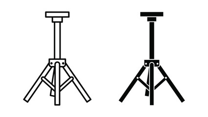 Two tripod stands with different line styles on white background for graphic design © SHAHRIYAR RASEL