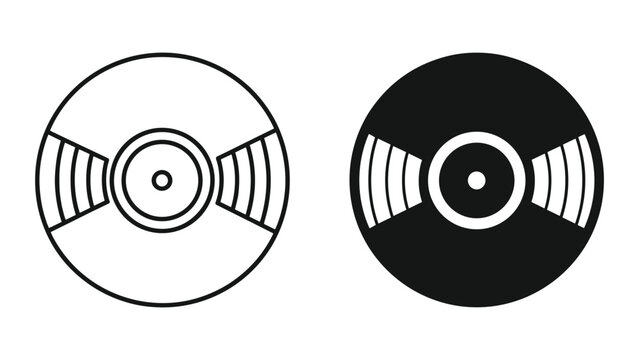 Two vinyl records with different designs on a white background